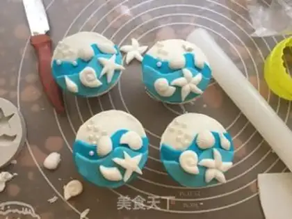 Make The ocean rolls sugar cake step 15