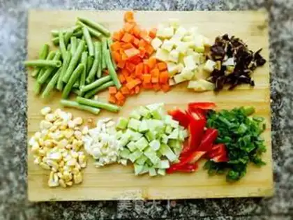 Make Rainbow rice step 0