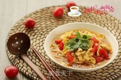 Make mustard tomato egg noodles step 13