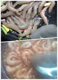 Make Flowers with rich shrimp step 1