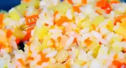 Make Steam fish and vegetable rice step 9