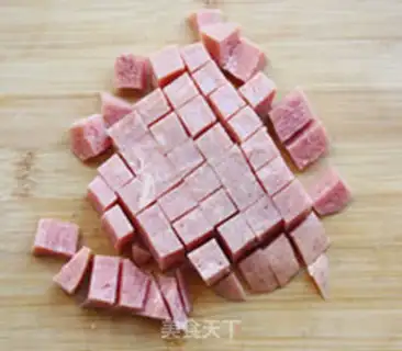 Make Soy curry ham rice step 4