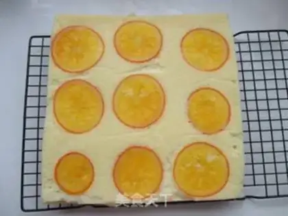 Make Orange cake roll step 11