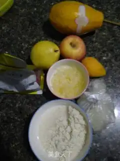 Make Fruit papaya boat rice step 0