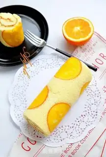 Make Orange cake roll step 14