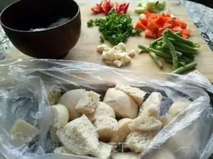 Make Fried buns step 1