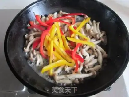 Make Pepper shrimp crab mushrooms step 5