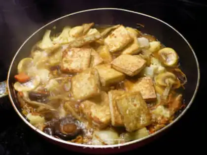 Make Mushroom tofu potatoes step 6