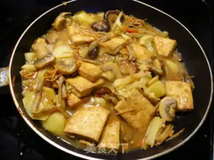 Make Mushroom tofu potatoes step 7