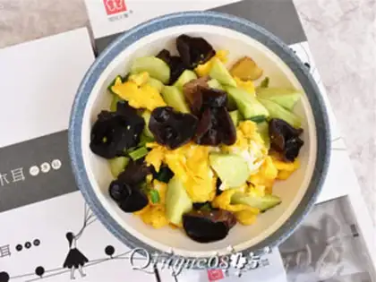 Make Egg cucumber fried wood step 9