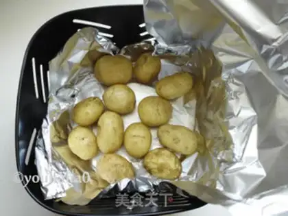 Make Baked mushrooms, potatoes step 1