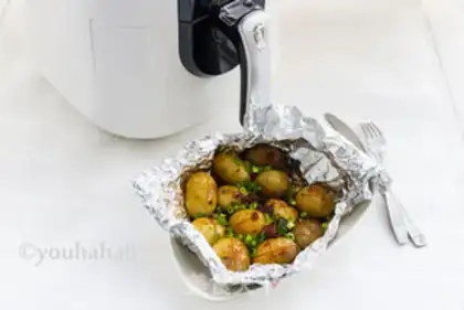Make Baked mushrooms, potatoes step 8