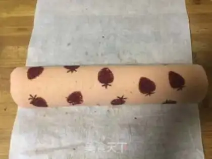 Make Pink strawberry rolls step 22