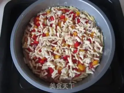 Make Ham and potatoes pizza step 8