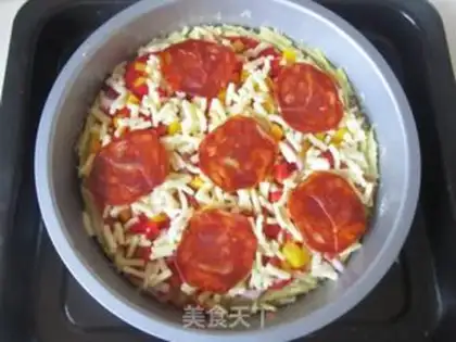 Make Ham and potatoes pizza step 9