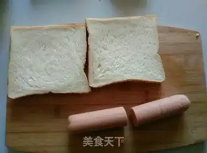 Make Cheese hot dog toast step 1