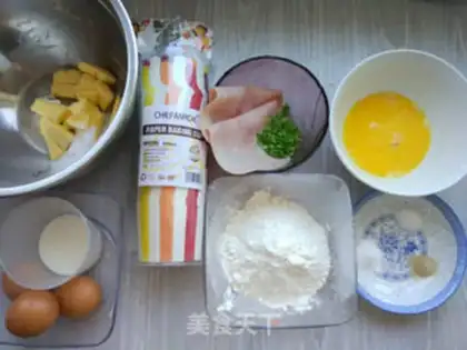 Make Half-cooked ham and marfin step 0