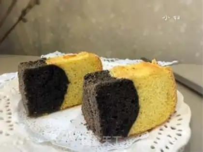 Make Black sesame sauce twirl cake step 18
