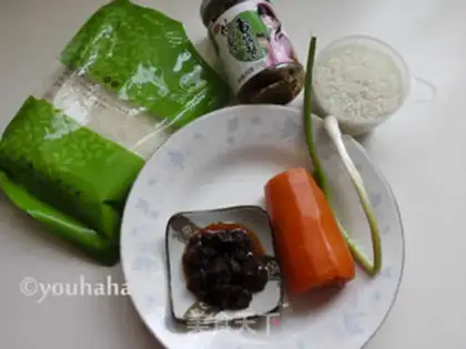 Make Sprayed rice with mushroom carrots step 0