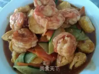 Make Shrimp tofu step 6
