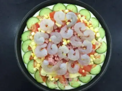 Make Ham shrimp pizza step 9