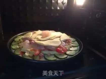 Make Ham shrimp pizza step 11