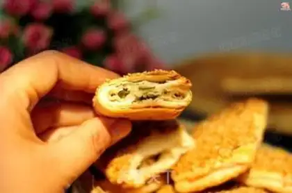 Make Onion sesame pancakes step 17