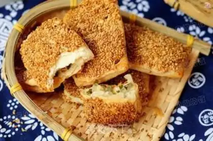 Make Onion sesame pancakes step 18