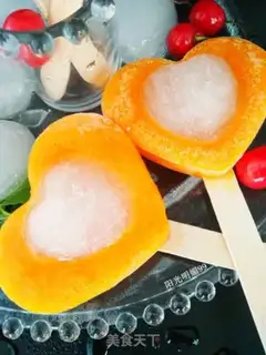 Make A mango popsicle with a heart step 5
