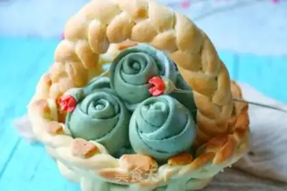 Make Blue rose basket step 22