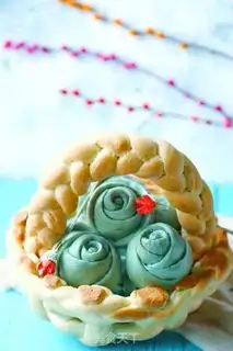 Make Blue rose basket step 23