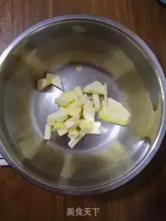 Make Potato fruit tower step 1