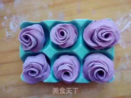 Make Purple rose buns step 11