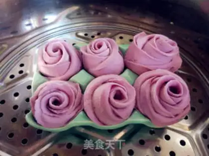 Make Purple rose buns step 12