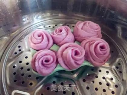 Make Purple rose buns step 13