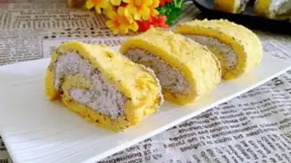 Make Pumpkin rolls of seaweed butter step 19