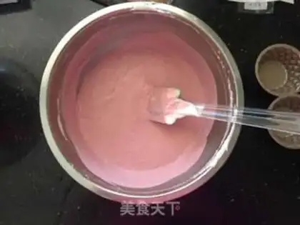 Make Pink pudding cake step 11
