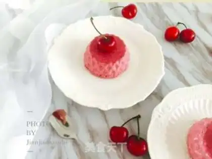 Make Pink pudding cake step 16