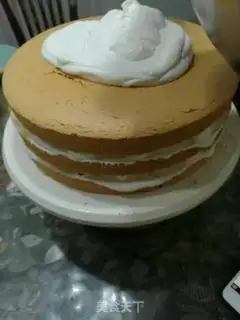 Make Fruit pie birthday cake step 2