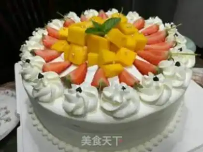 Make Fruit pie birthday cake step 3
