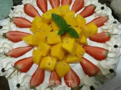 Make Fruit pie birthday cake step 4