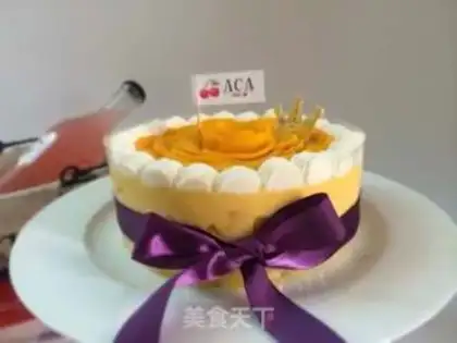 Make Mango heart mousse cake step 30