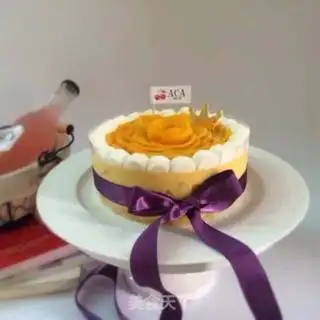 Make Mango heart mousse cake step 31