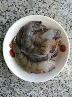 Make Shrimp tofu step 1