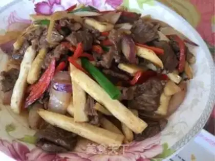 Make Onion onions and fried beef step 7