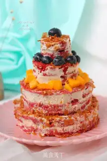 Make Mini-red velvet naked cake step 21