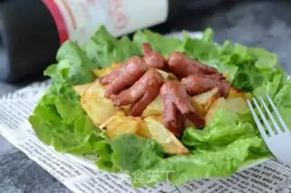 Make octopus sausage roasted potatoes step 7
