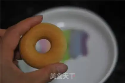 Make Vegetable juice rainbow donuts step 21