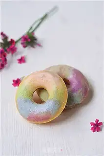 Make Vegetable juice rainbow donuts step 23