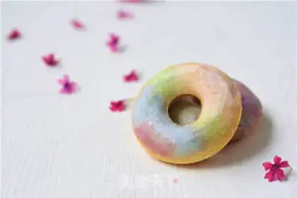 Make Vegetable juice rainbow donuts step 24